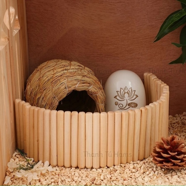 Hàng rào gỗ cao 8cm