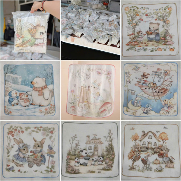 Khăn tắm cổ tích Himom 110x110cm