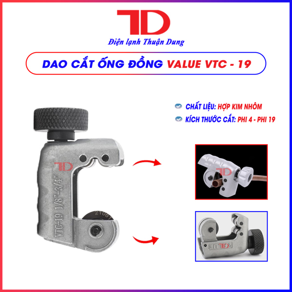 BN - DAO CẮT ỐNG ĐỒNG MINI VALUE PHI 6 - 16 VTC-19 (thùng 80 cái)
