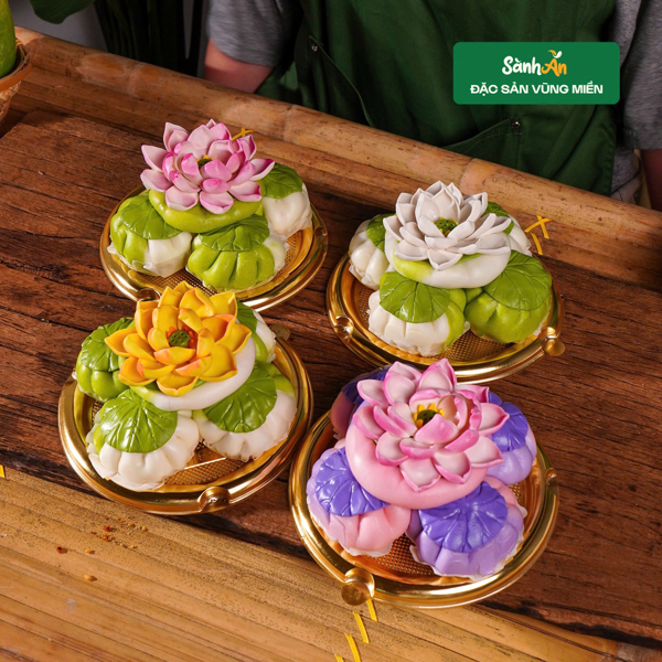 Bánh bao hoa sen nhân cốm