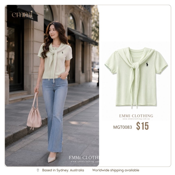 Ivory Bow Detail Knit Top