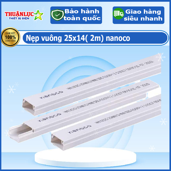 Nẹp vuông 25x14( 2m) nanoco