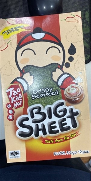 Rong Biển TKN BIG SHEET Vị Sốt Mayo Tỏi Ớt 3.2g