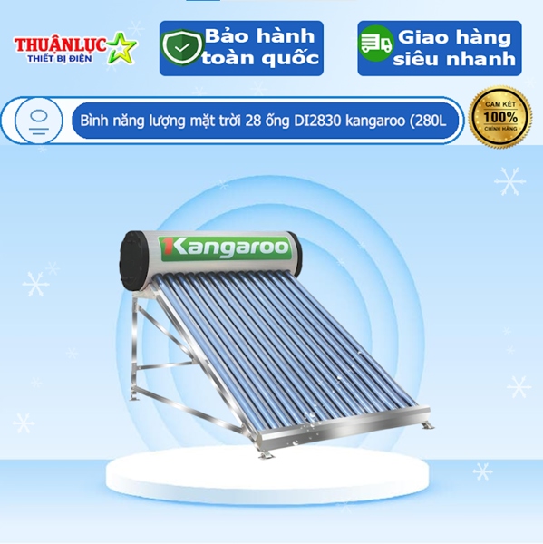 Bình năng lượng mặt trời 28 ống DI2830 kangaroo (280L)