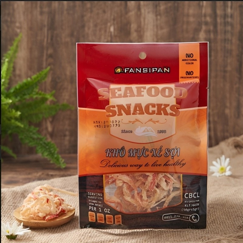 Khô mực xé sợi 50g (300 gói/ 1 thùng)