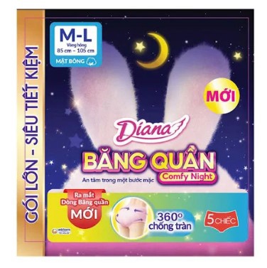 Băn vệ sinh Diana quần comf size M-L ( 5 miếng )