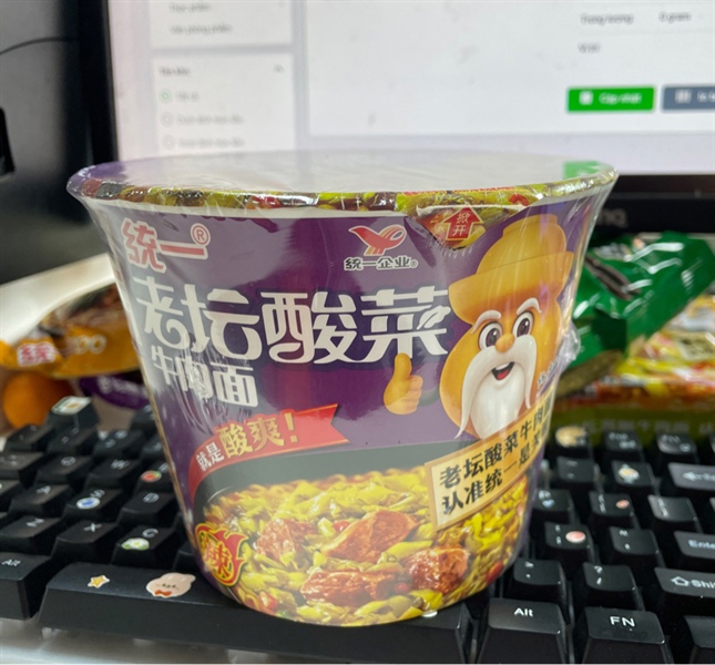 Uni-president mì ly vị dưa cải chua bò