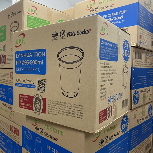 SỈ 1000 LY NHỰA TRƠN PP 95 - 500ML (T)