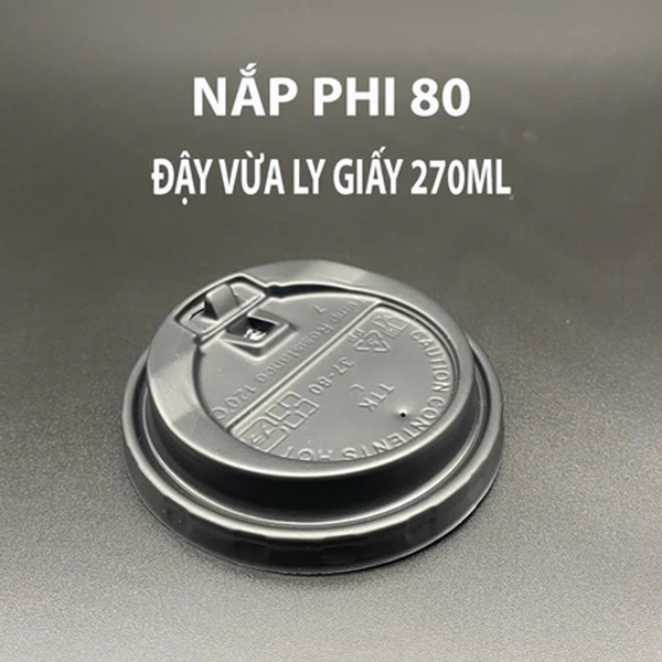 Nắp nhựa TTK có khóa đen 80mm - BÁN SỈ