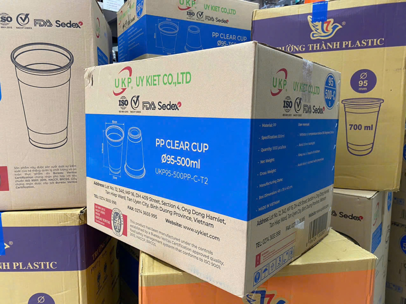SỈ 1000 LY NHỰA TRƠN PP 95 - 500ML (T)