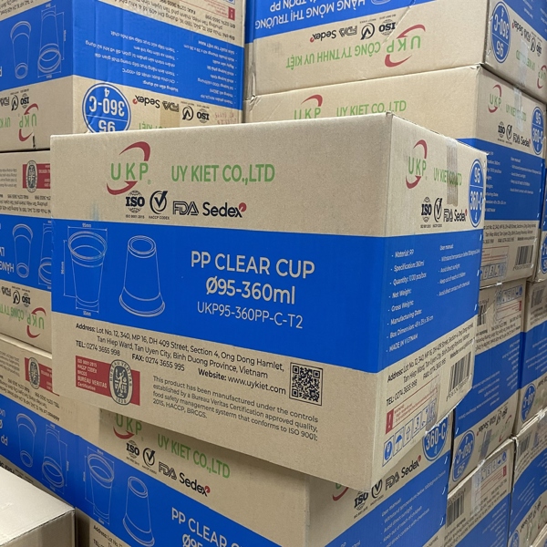 SỈ 1000 LY NHỰA TRƠN PP 95 - 360ML (T)