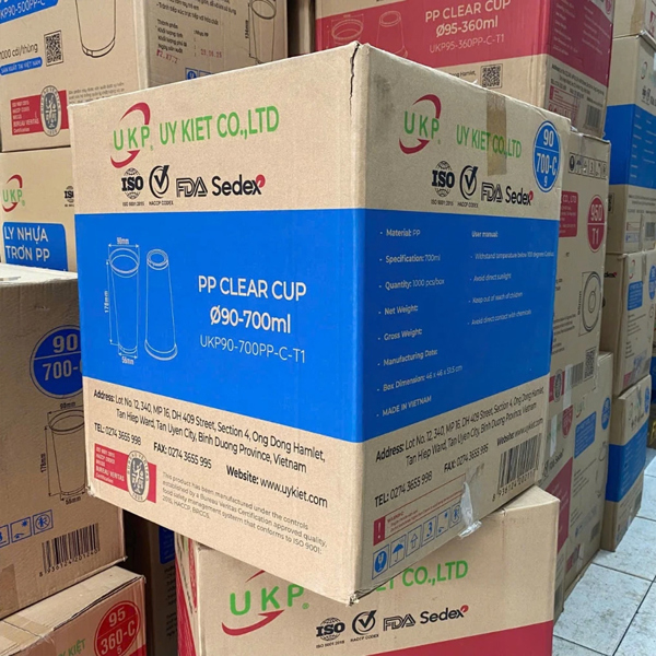 SỈ 1000 LY NHỰA TRƠN PP 90 - 700ml (T)