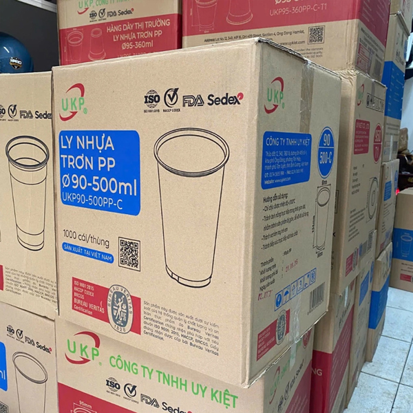 SỈ 1000 LY NHỰA TRƠN PP 90 - 500ml (T)