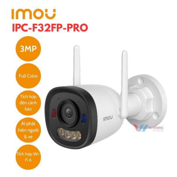 Camera Wifi ngoài trời Full color Bullet 2E Pro 3MP IMOU IPC-F32FP-PRO
