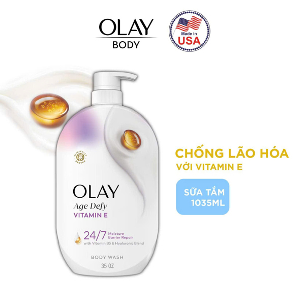 VAT Sữa tắm olay AGE DEFYING vitamin E sz to 1.03 Lít - Ảnh 1