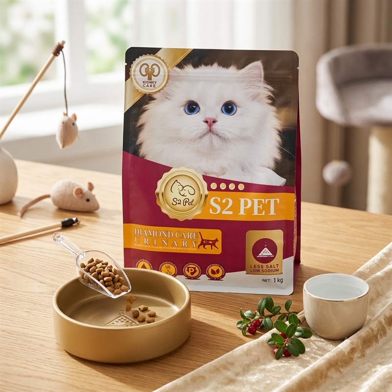 Hạt mèo S2Pet Diamond Urinary hỗ trợ thận, tiết niệu 1kg (Less Salt)