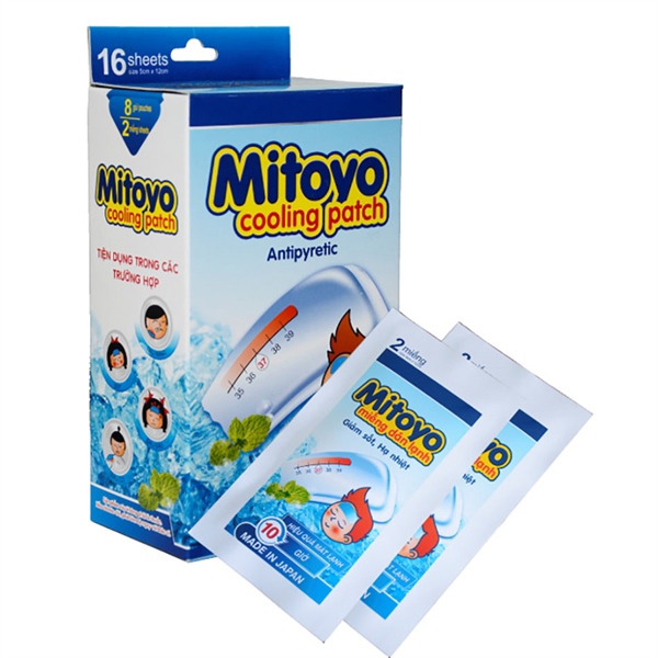 Miếng dán hạ sốt Mitoyo DHG hộp 8 gói x 2 miếng