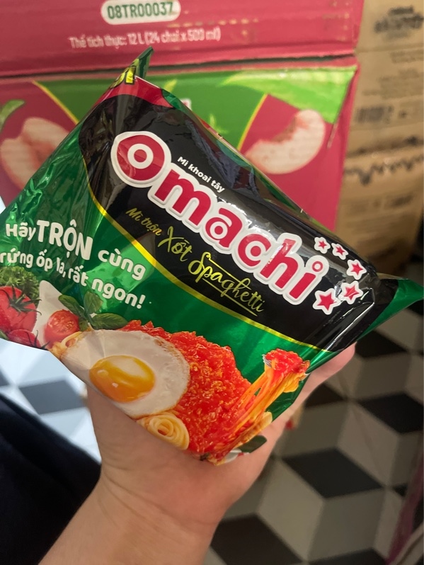 Omachi trộn xốt spaghetti gói