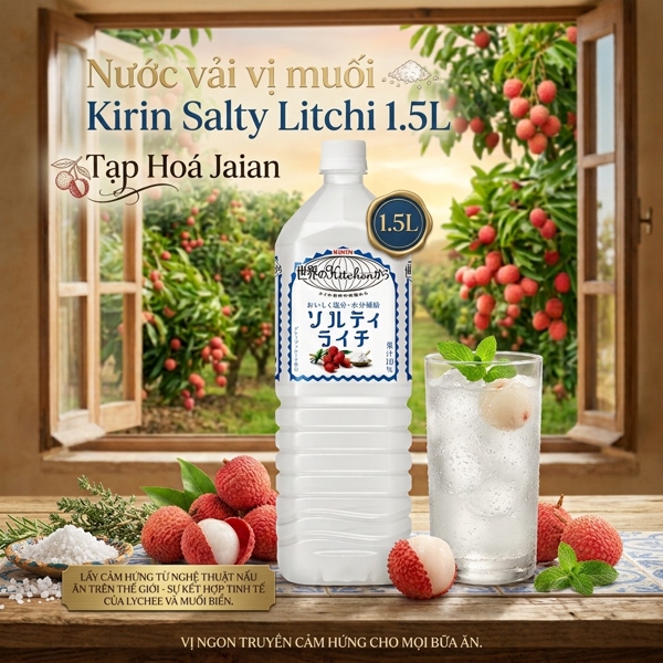 Nước vải vị muối Kirin salty litchi 1.5l
