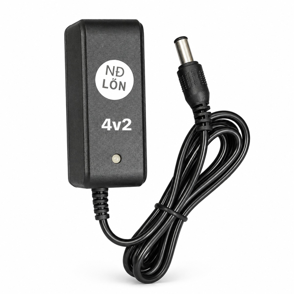 Adapter sạc đầu tròn lớn 5 mm 4.2V 500mA