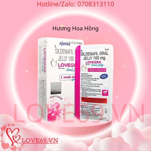 Thạch Tăng Ham Muốn Cho Nữ Lovegra Oral Jelly 100mg