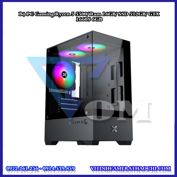 Bộ PC Gaming Ryzen 5 5500/ Ram 16GB/ SSD 512GB/ GTX 1660S 6GB