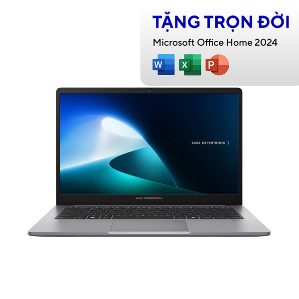 Laptop ASUS ExpertBook P1403CVA-C5H16-63WS (Core 5 210H/ 16GB/ 512GB/ 14 inch FHD/ Win 11 + Office Home 2024 + MS 365/ Xám)