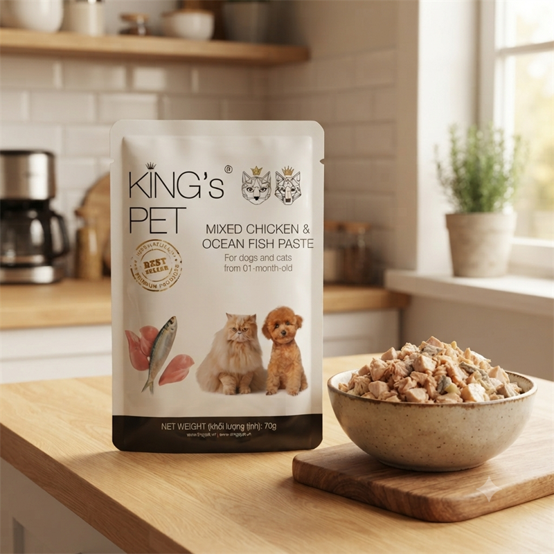 (Chó & Mèo) Pate King's Pet vị Gà Cá 70g