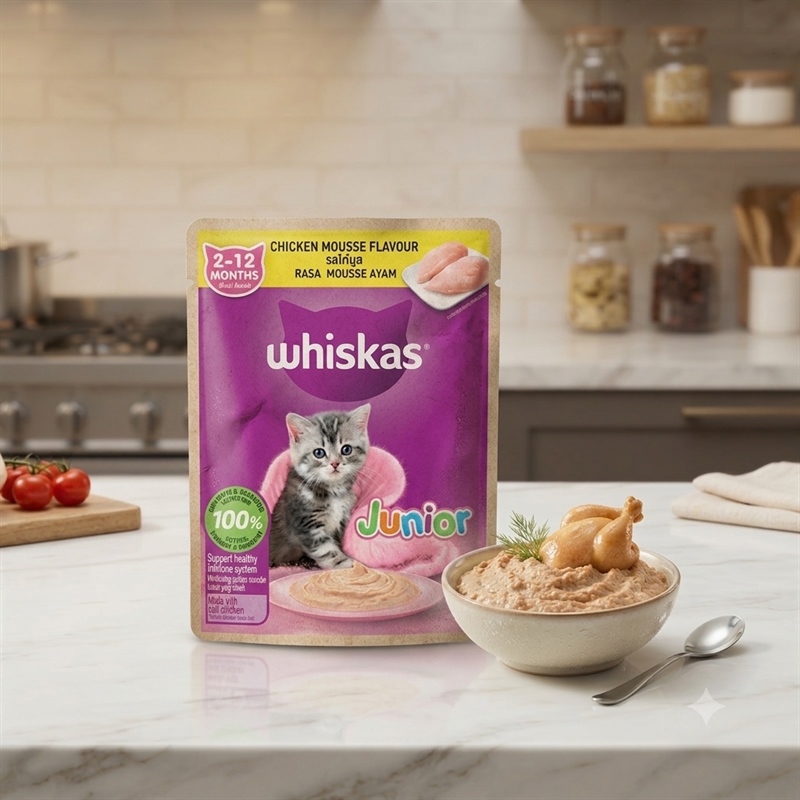 Pate Whiskas Junior mèo con vị Gà 80g