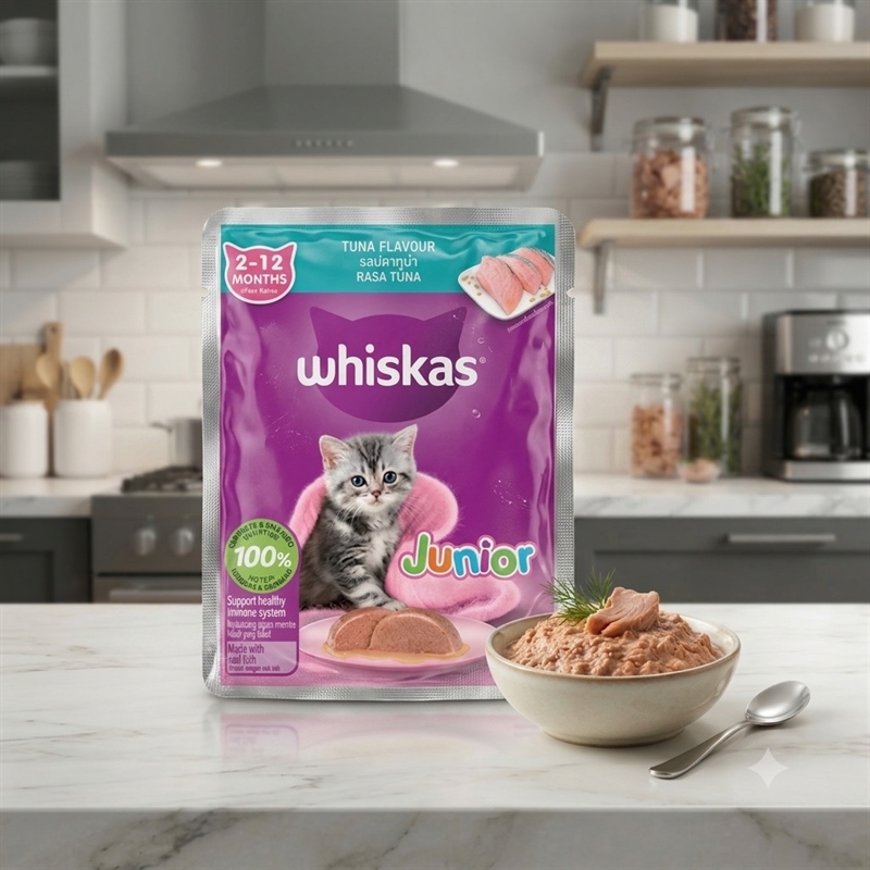 Pate Whiskas Junior mèo con vị Cá ngừ 80g