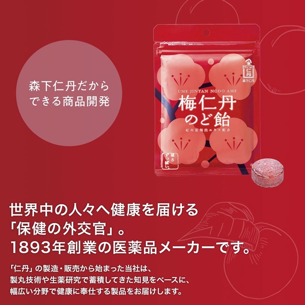 Kẹo ngậm thông họng Morishita Ume Jintan Nodo Ame 60g
