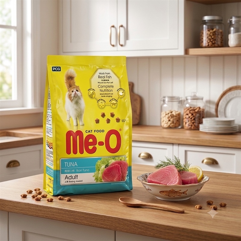 Hạt Me-O Adult mèo lớn vị Cá ngừ 1.2kg