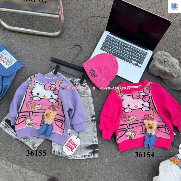 36155 Áo SWT kitty dâu tím