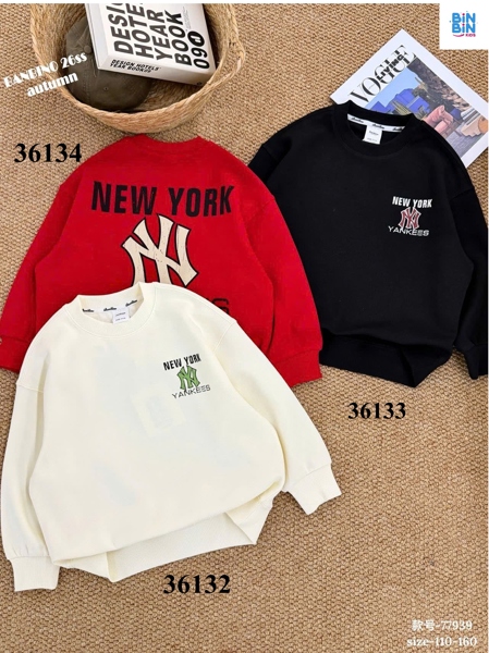 36133 Áo SWT BBN NY đen