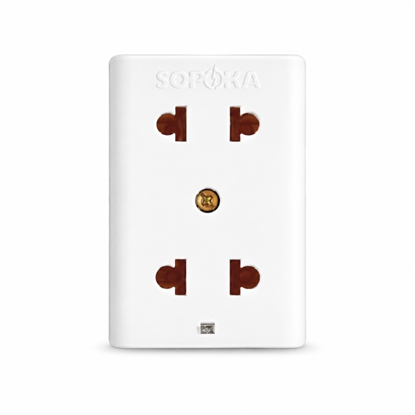 Ổ cắm 2 lỗ không che Sopoka E12 10A 220V 2200W H30