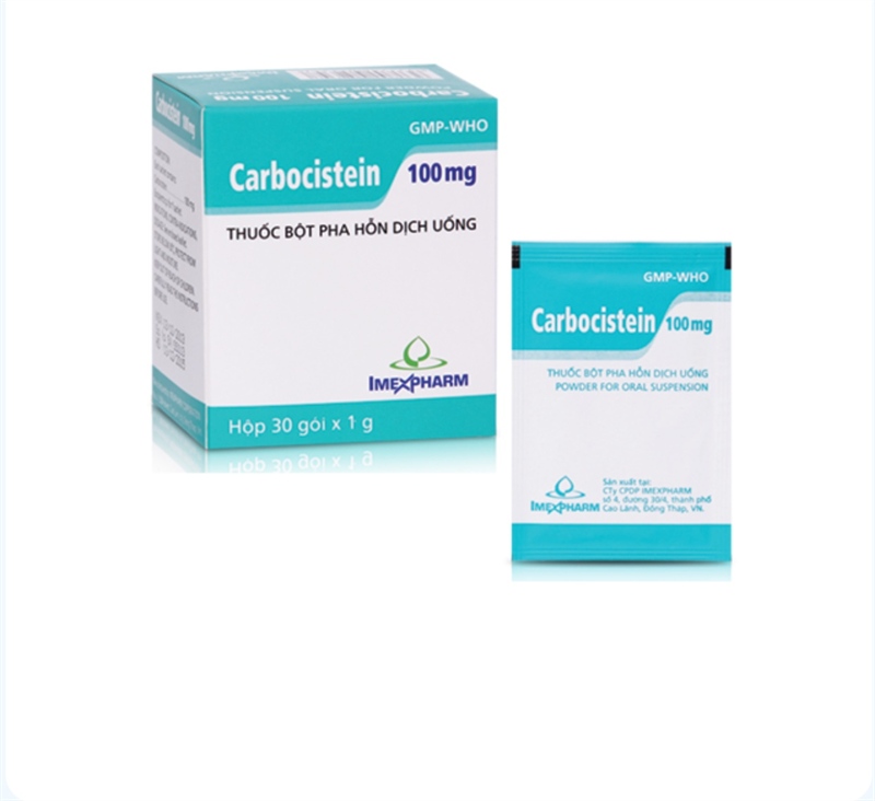 Carbocistein 100 mg H/30 gói, T/2.160