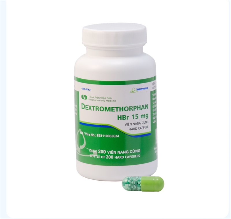 Dextromethorphan HBr 15mg C/200, T/10.000 viên