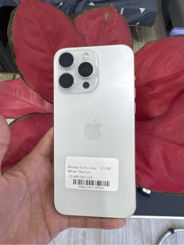 Ip 15 pm 512 gb trắng