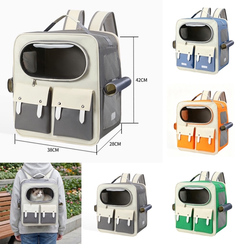 MP - Balo chữ nhật hai túi hộp cửa elip - 42*28*38cm