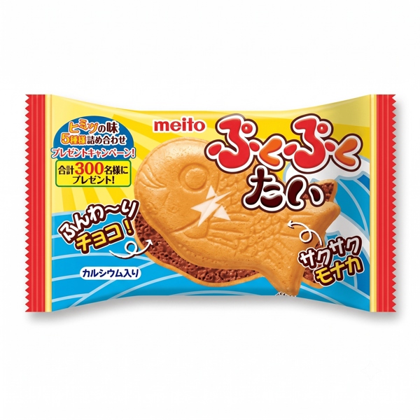 Bánh Xốp Cá Meito Nhân Kem Dâu 16.5g