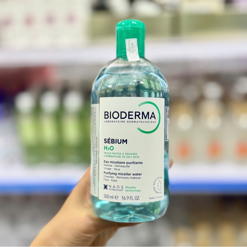 [365-370-375] BIODERMA - Nước tẩy trang da dầu 500ml - Xanh