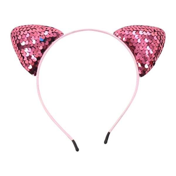 Bờm tai mèo Sequin Hồng