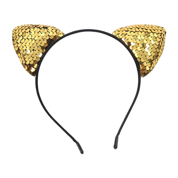 Bờm tai mèo Sequin Vàng