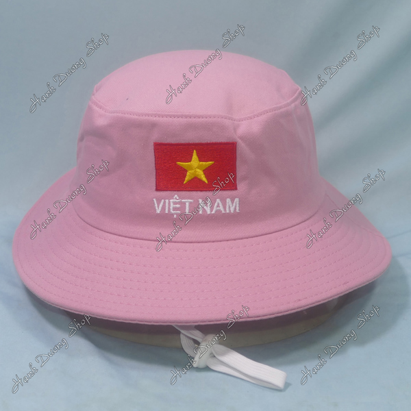 Nón tai bèo trẻ em 6-12 tuổi thêu Lá cờ Việt Nam