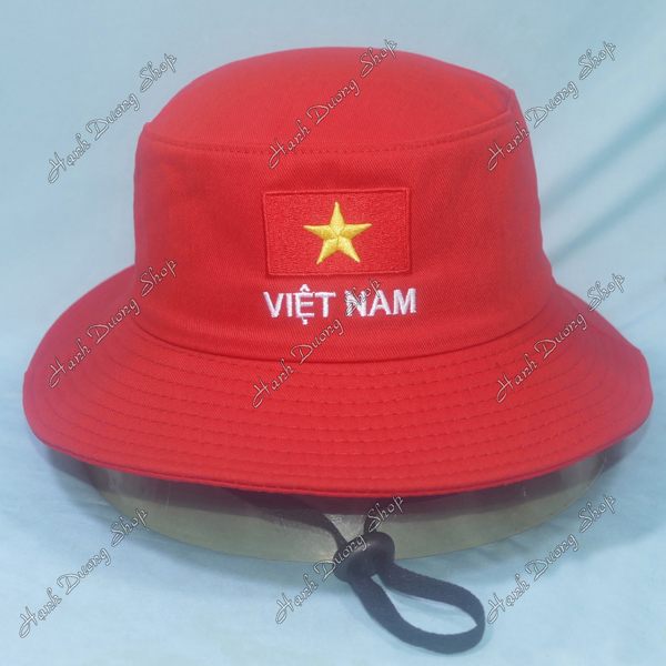 Nón tai bèo trẻ em 6-12 tuổi thêu Lá cờ Việt Nam