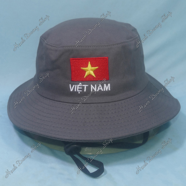 Nón tai bèo trẻ em 6-12 tuổi thêu Lá cờ Việt Nam