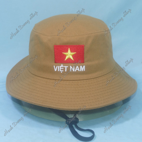 Nón tai bèo trẻ em 6-12 tuổi thêu Lá cờ Việt Nam