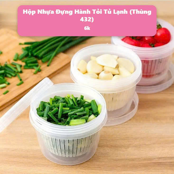 Hộp Nhựa Đựng Hành Tỏi Tủ Lạnh (Thùng 432)