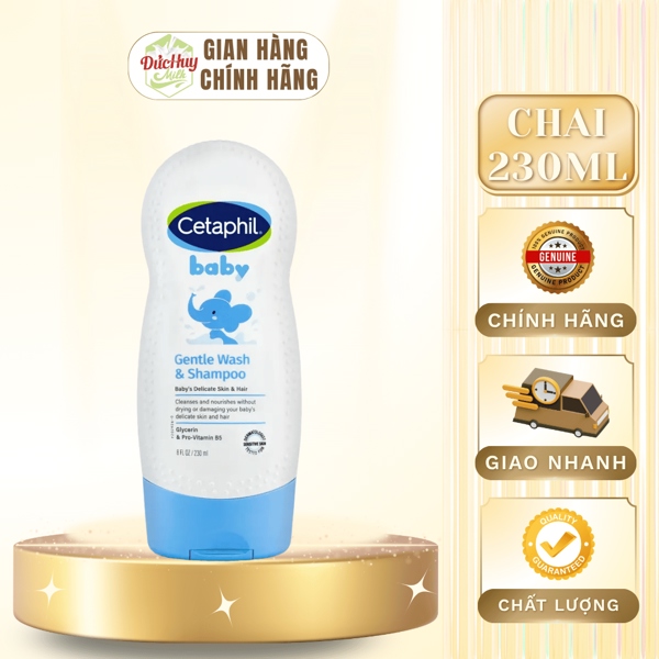 Sữa tắm gội Cetaphil dịu lành 230ml