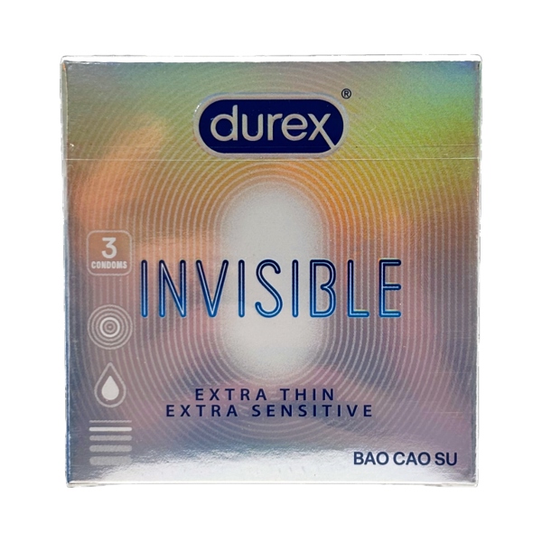 DUREX BAO CAO SU INVISIBLE EXTRA THIN/SENS 3S